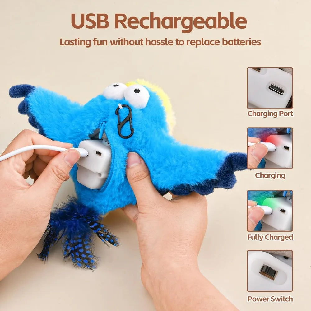 Moving Bird Cat Toy