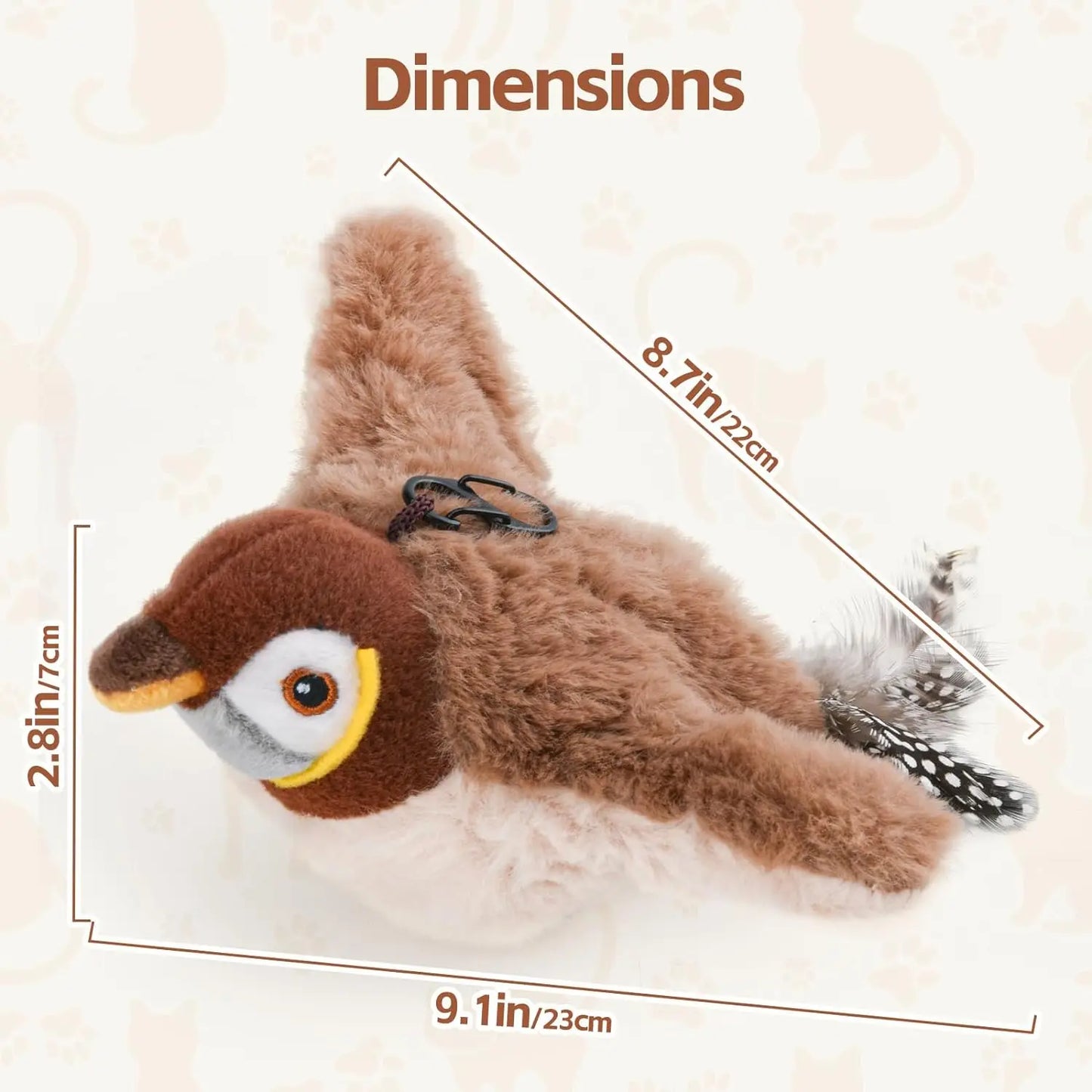 Realistic Bird Toy for Cats