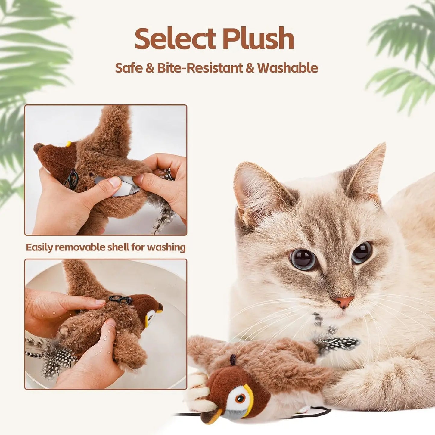 Chirping Cat Bird Toy