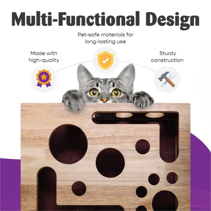 Cat Scratch Puzzle Enrichment Box with Nail File