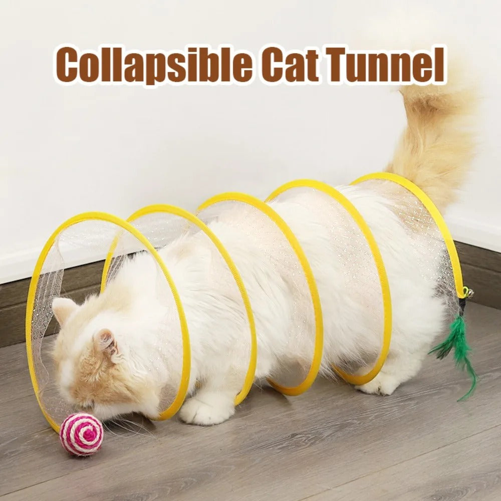 Folding Cat Tunnel Interactive Toy