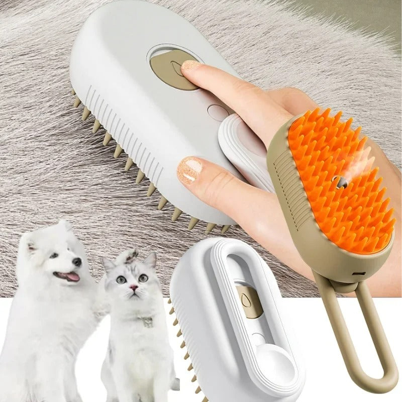 3-in-1 Pet Steam Grooming Brush