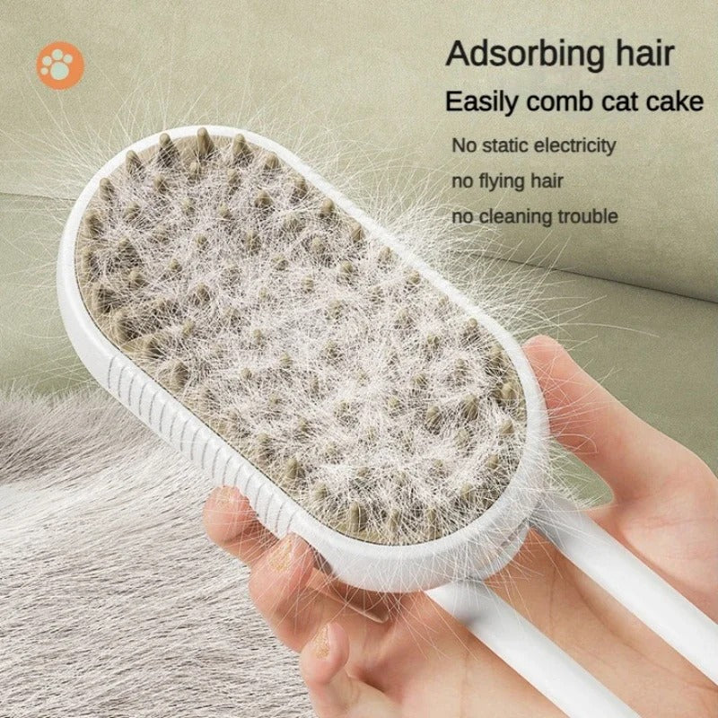3-in-1 Pet Steam Grooming Brush