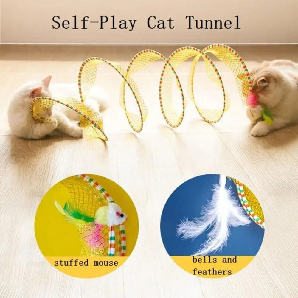 Folding Cat Tunnel Interactive Toy