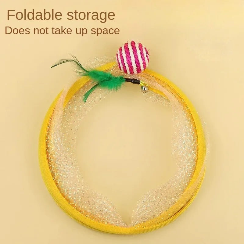 Folding Cat Tunnel Interactive Toy