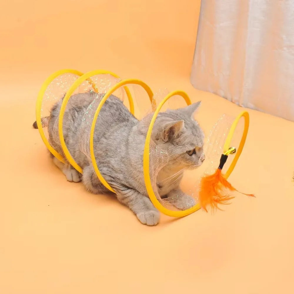 Folding Cat Tunnel Interactive Toy