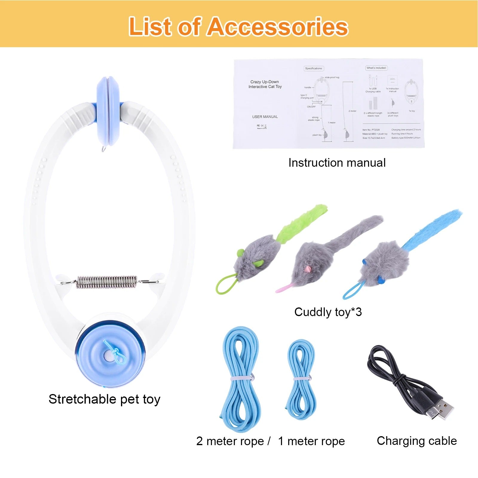 Retractable Hanging Cat Toy