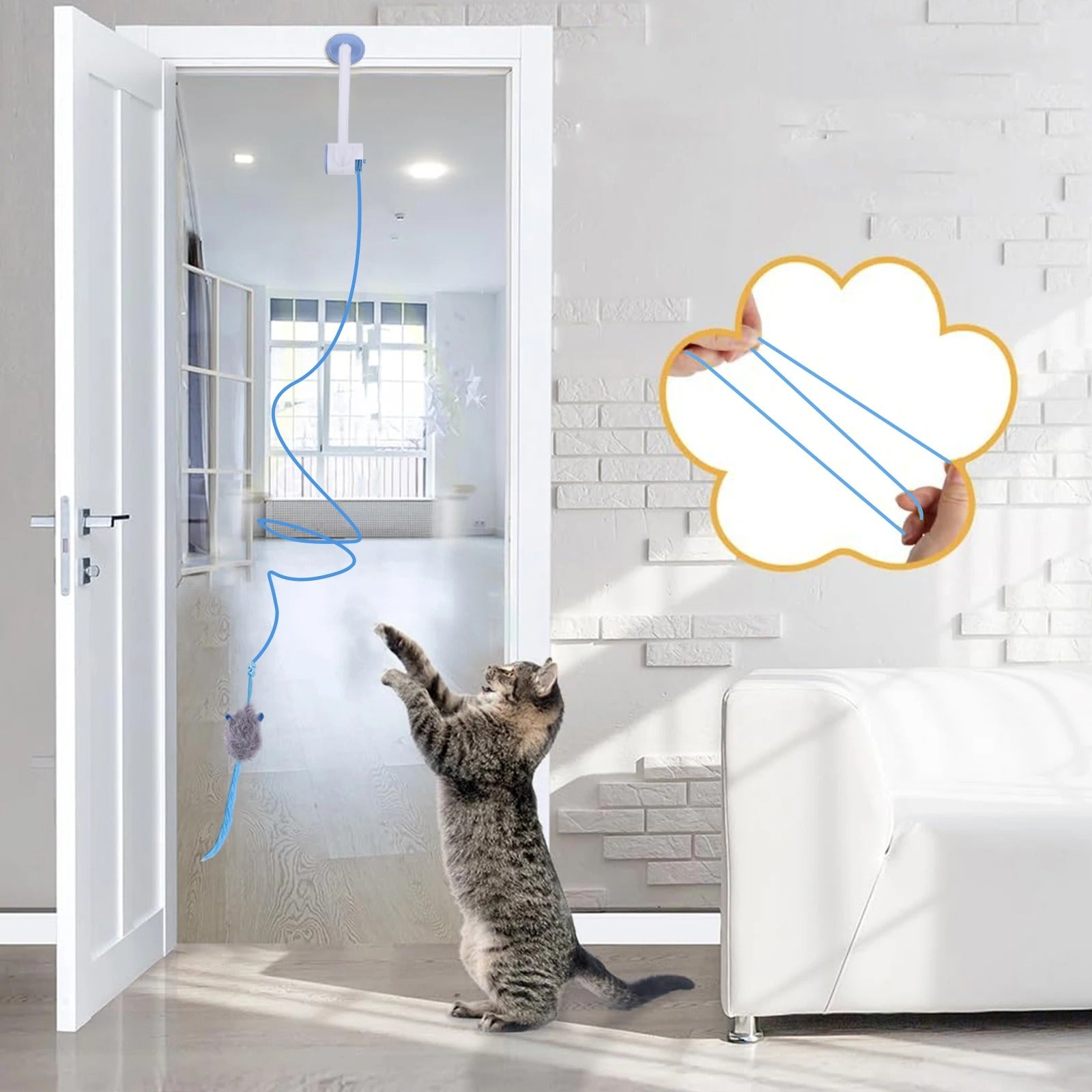 Retractable Hanging Cat Toy